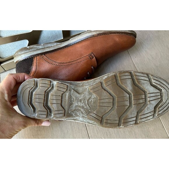 De La Rentis Men Oxford Derby Leather Brown Shoes Sz 10 M - Picture 10 of 13